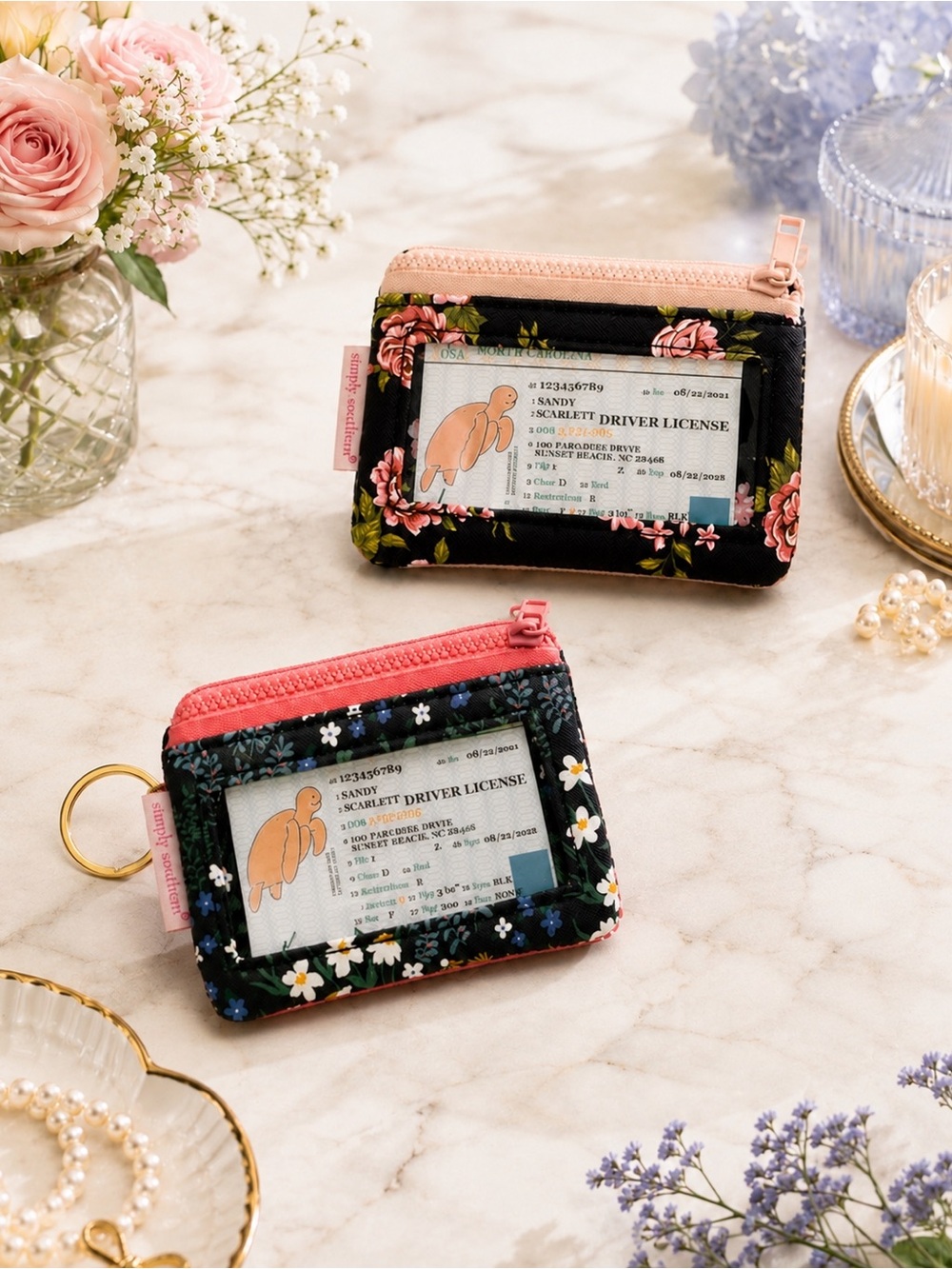 Simply Southern Floral Keychain ID Wallet | Choose Your Style